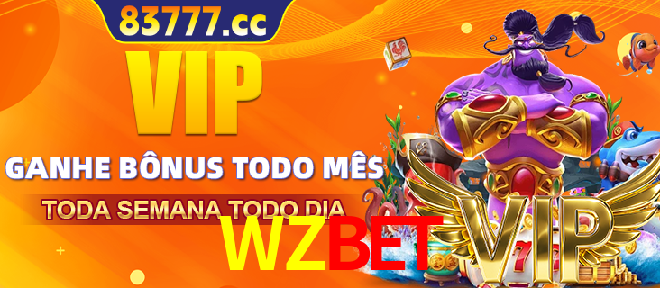 Banner promocional do WZBET oferecendo 100% de recompensas adicionais contínuas para quem fizer o login diário (Daily sign-in), com um mascote de coelho.